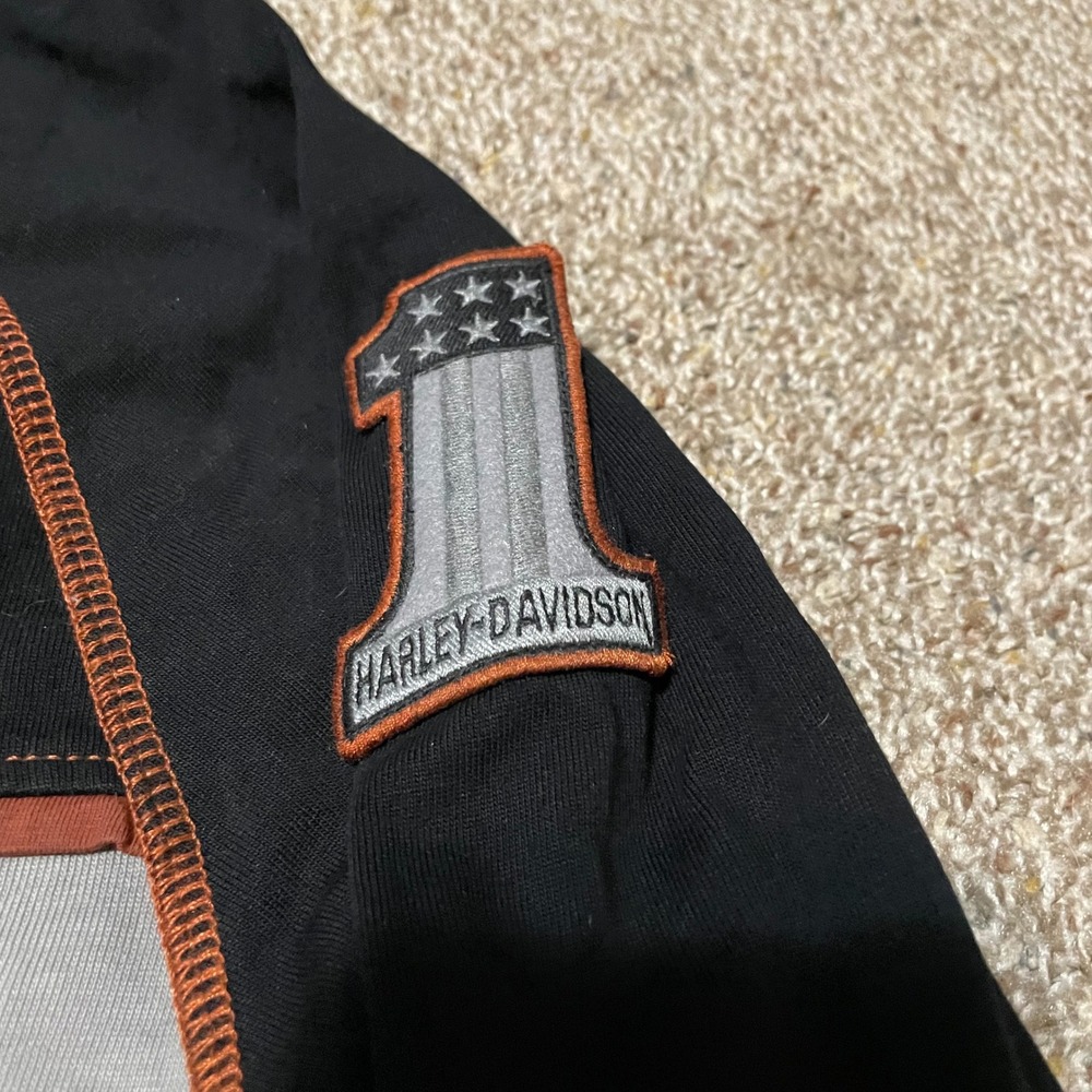 Harley Davidson Motorcycles Mens Black Zip Up Hoodie EST 1903 Graphic Size M - Picture 7 of 8